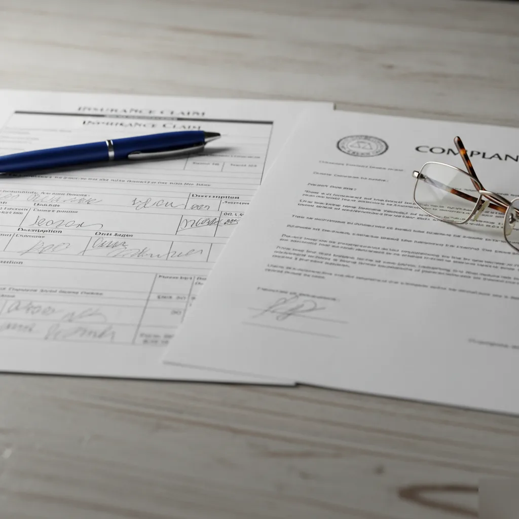 Comparing car accident claim and lawsuit documents in Greenwood Village